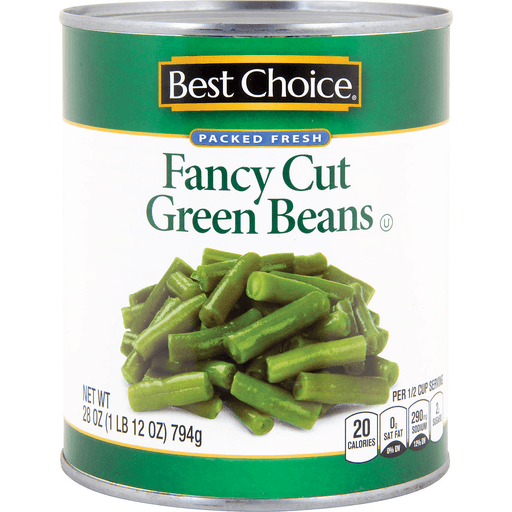 slide 1 of 1, Best Choice Cut Green Beans, 28 oz