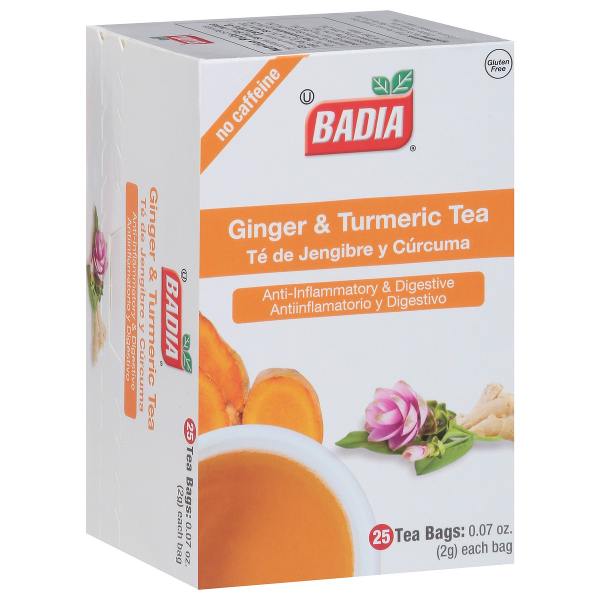 slide 9 of 9, Badia Te De Jengibre Y Curcuma (Ginger&Turmeric Tea Bags) - 25 ct, 25 ct