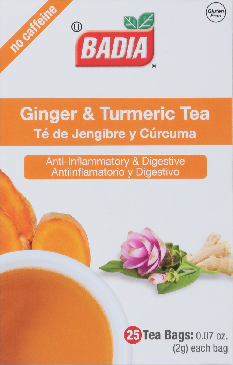 slide 6 of 9, Badia Te De Jengibre Y Curcuma (Ginger&Turmeric Tea Bags) - 25 ct, 25 ct