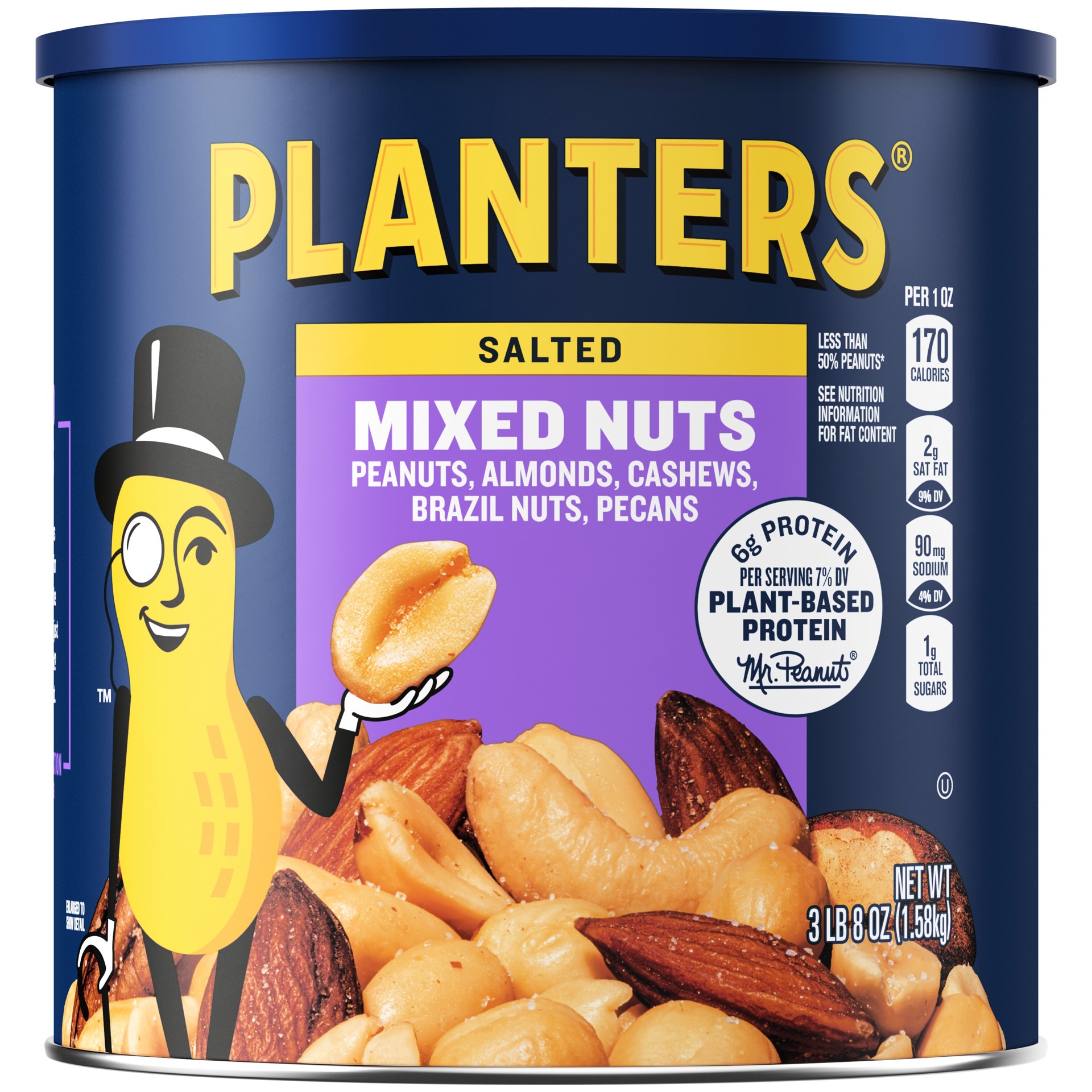 slide 1 of 14, Planters Regular Mixed Nuts, 56 oz