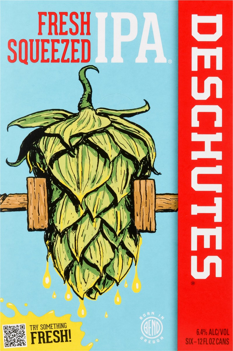 slide 7 of 14, Deschutes IPA Fresh Squeezed Beer 6 - 12 fl oz Cans, 6 ct; 12 oz