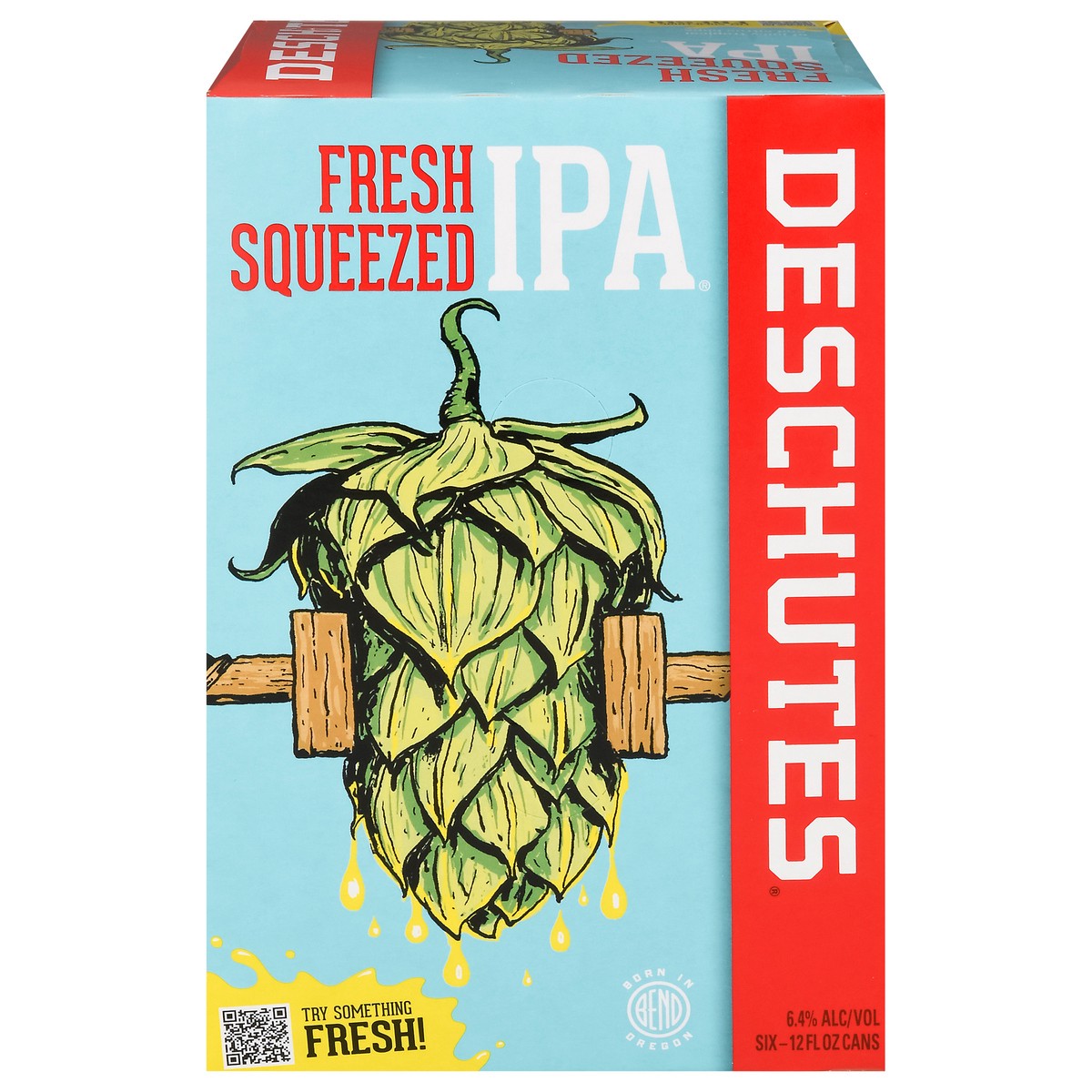 slide 1 of 14, Deschutes IPA Fresh Squeezed Beer 6 - 12 fl oz Cans, 6 ct; 12 oz