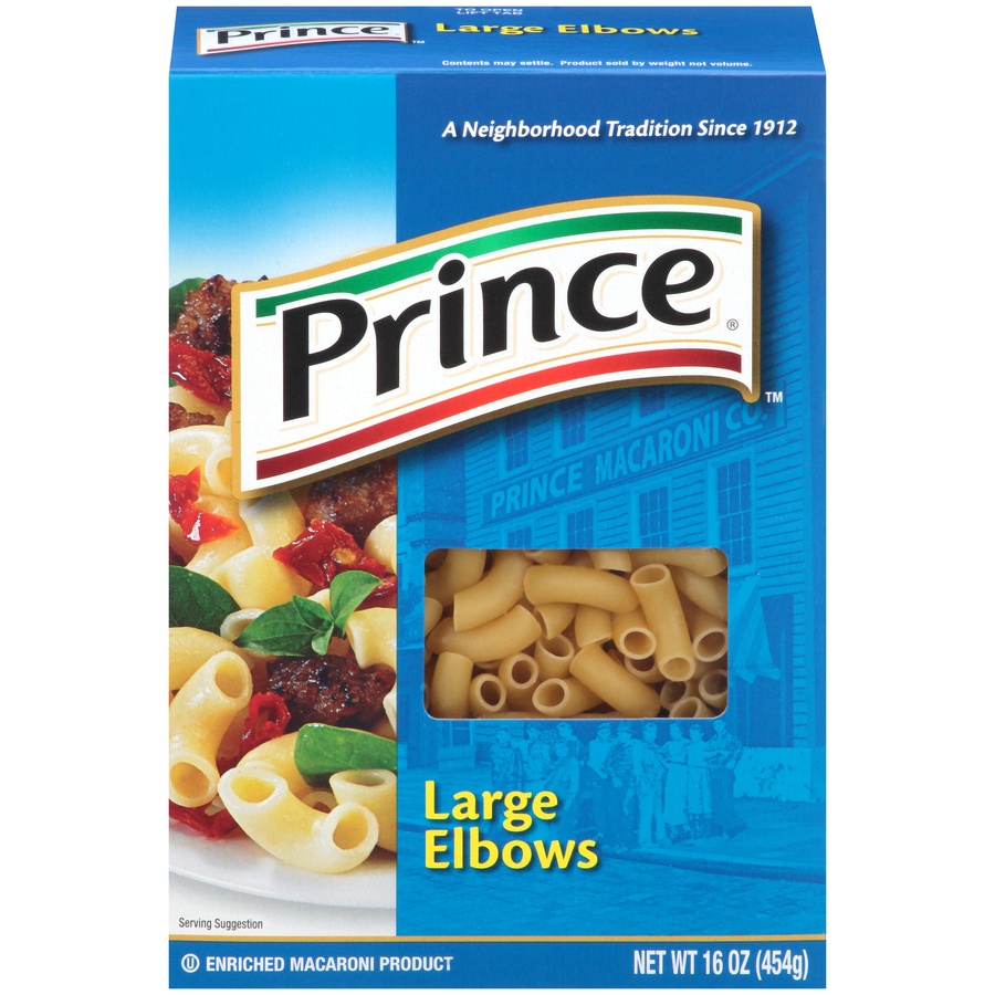 slide 1 of 8, Prince Pasta - Large Elbows, 16 oz