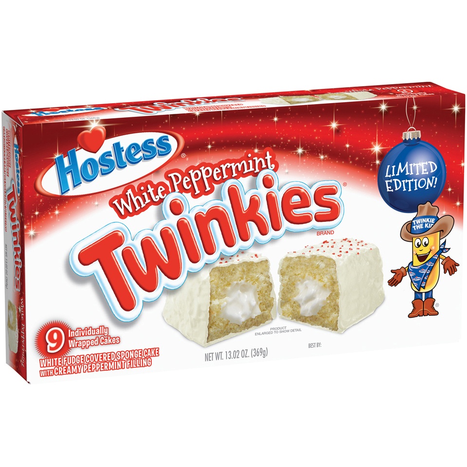 slide 1 of 1, Hostess Twinkies White Peppermint, 9 ct