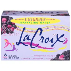 La Croix Black Razzberry Sparkling Water 6 - 12 fl oz Cans