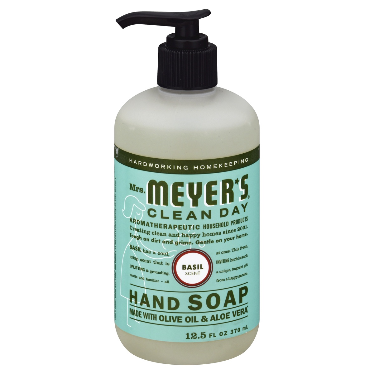 slide 1 of 4, Mrs. Meyer's Clean Day Basil Scent Liquid Hand Soap - 12.5 fl oz, 