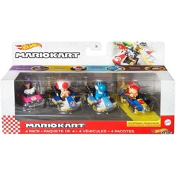 Nintendo Hot Wheels Mario Kart Diecast - 4 pk