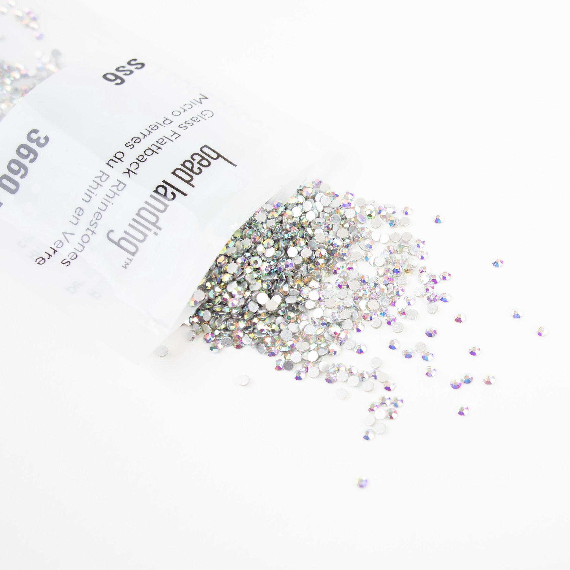 slide 4 of 4, Ss6 Glass Round Flatback Rhinestones By Bead Landing, ss6