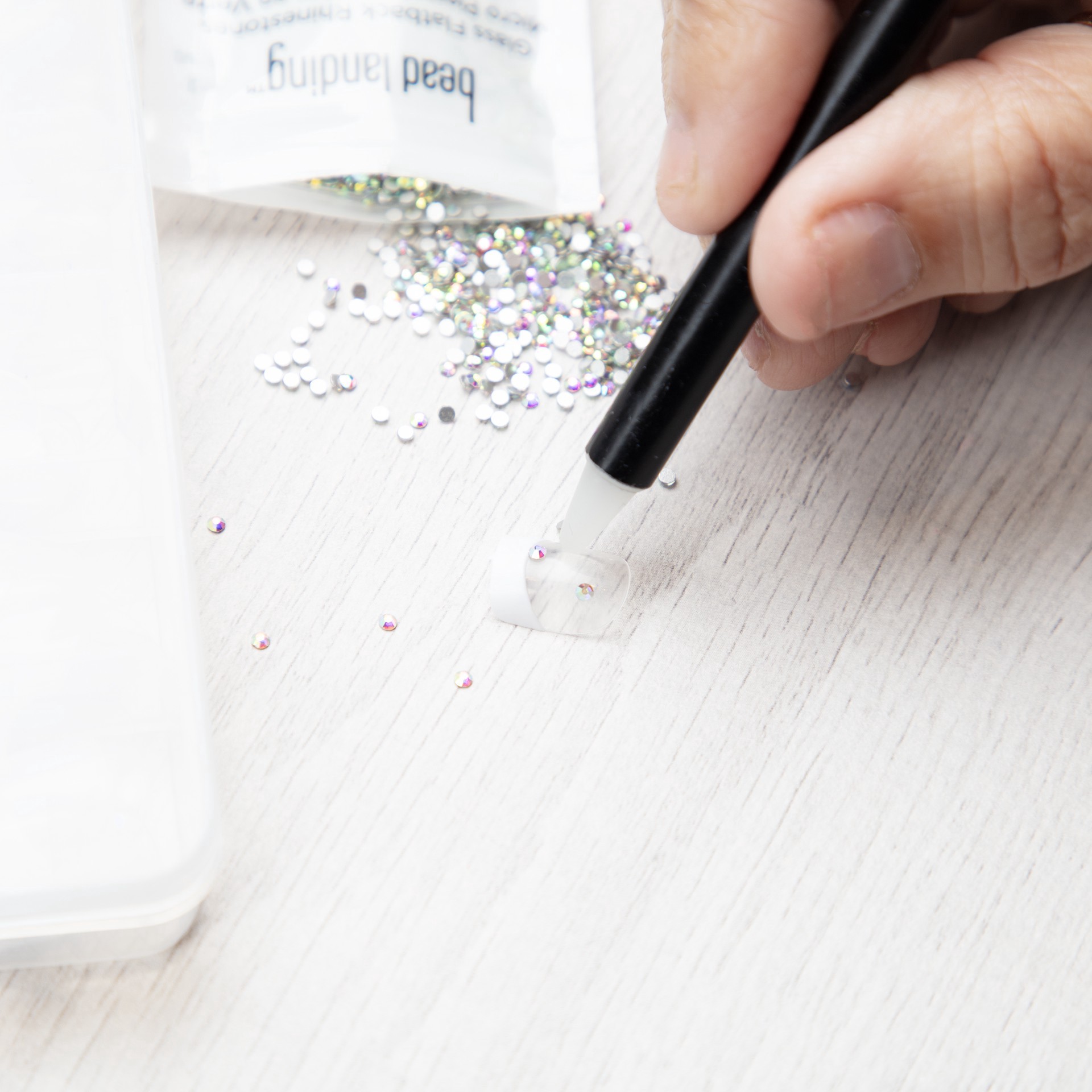 slide 2 of 4, Ss6 Glass Round Flatback Rhinestones By Bead Landing, ss6