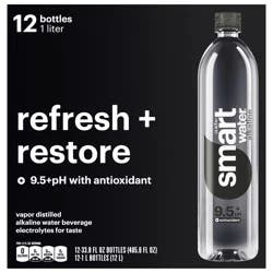 smartwater Alkaline With Antioxidant Ionized Electrolyte Vapor-Distilled Water Bottles