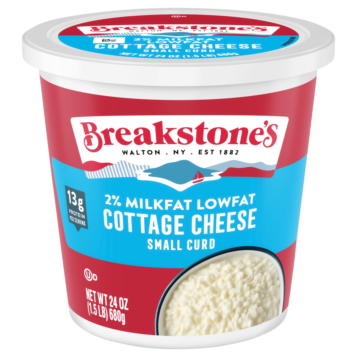 slide 1 of 14, Breakstone's Low Fat Cottage Cheese - 24oz, 24 oz