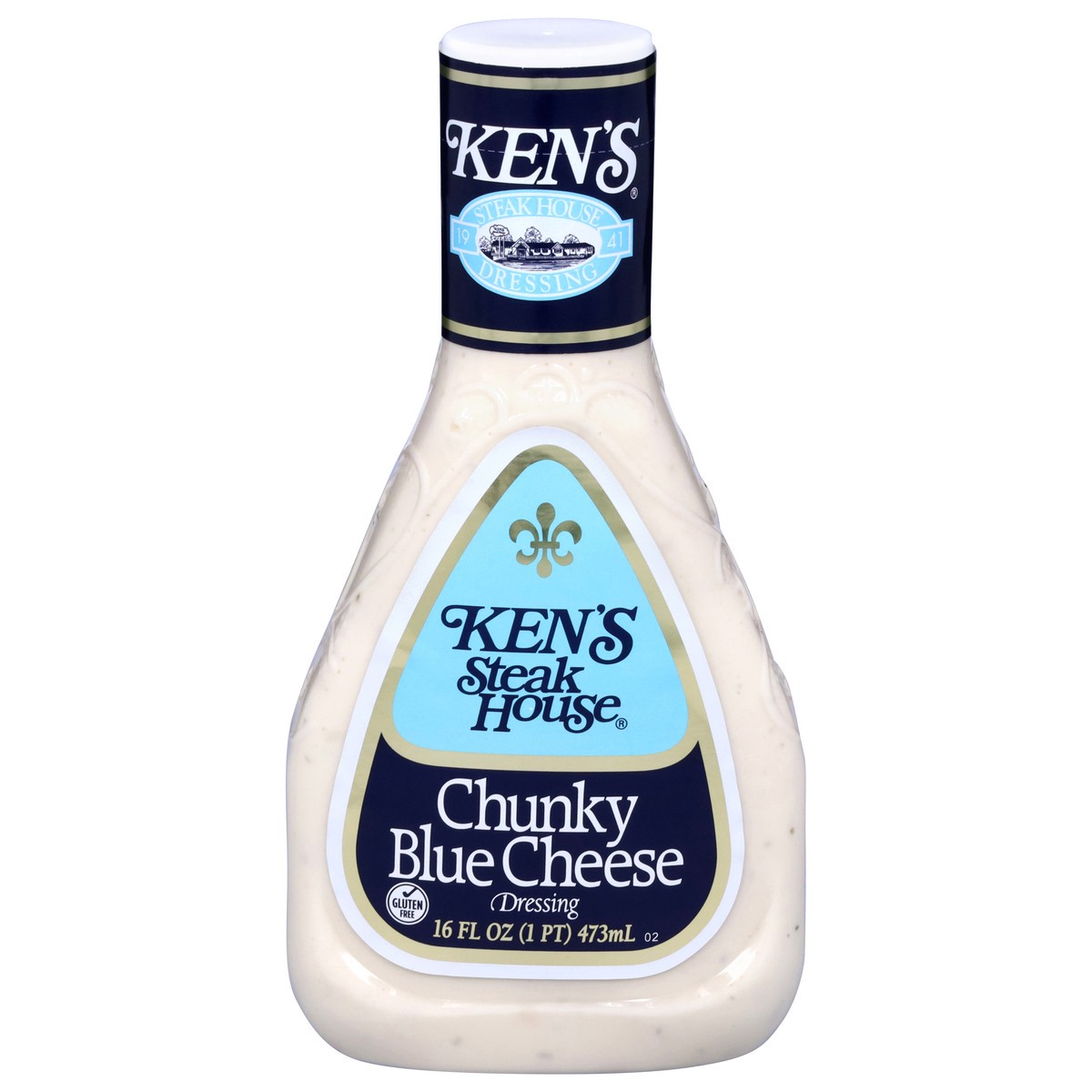 slide 1 of 9, Ken's Steak House Chunky Blue Cheese Salad Dressing, 16 fl oz