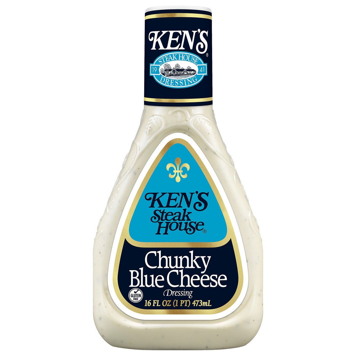 slide 1 of 9, Ken's Steak House Chunky Blue Cheese Salad Dressing 16 fl oz, 16 fl oz