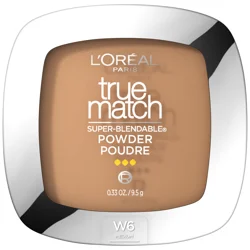 L'Oréal True Match Makeup Super Blendable Oil-Free Pressed Powder - W6 Sun Beige - 0.33oz