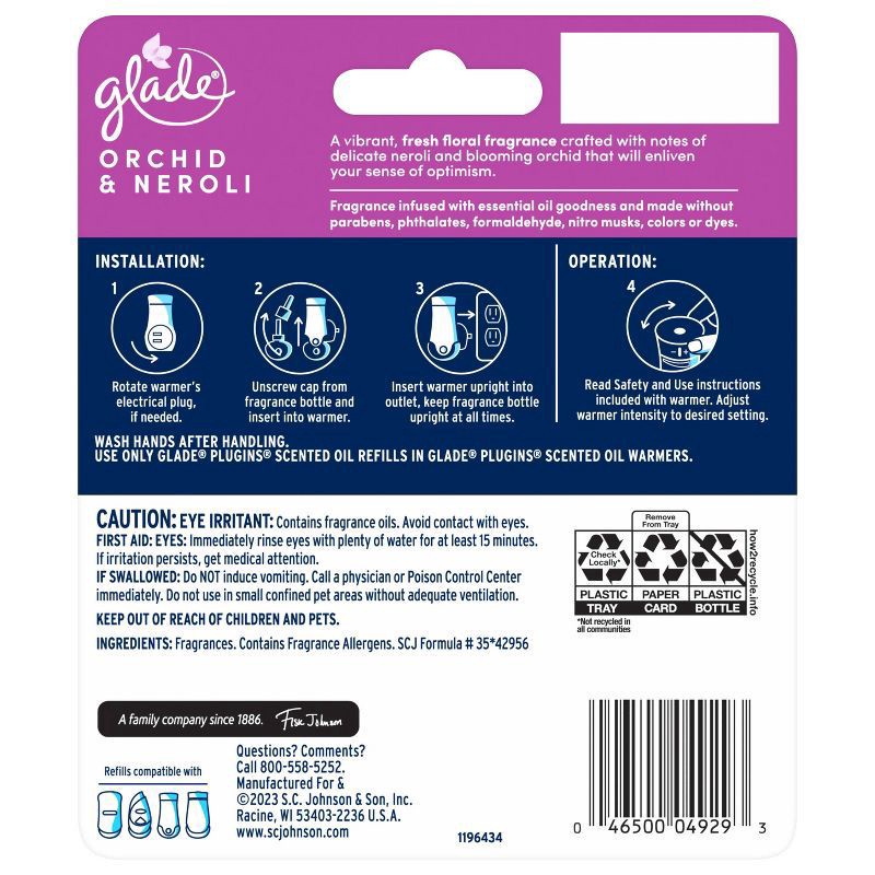 slide 10 of 14, Glade Fresh Orchid & Neroli Plugins Scented Oils, 2 ct