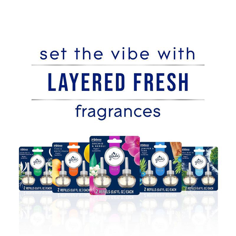 slide 7 of 14, Glade Fresh Orchid & Neroli Plugins Scented Oils, 2 ct