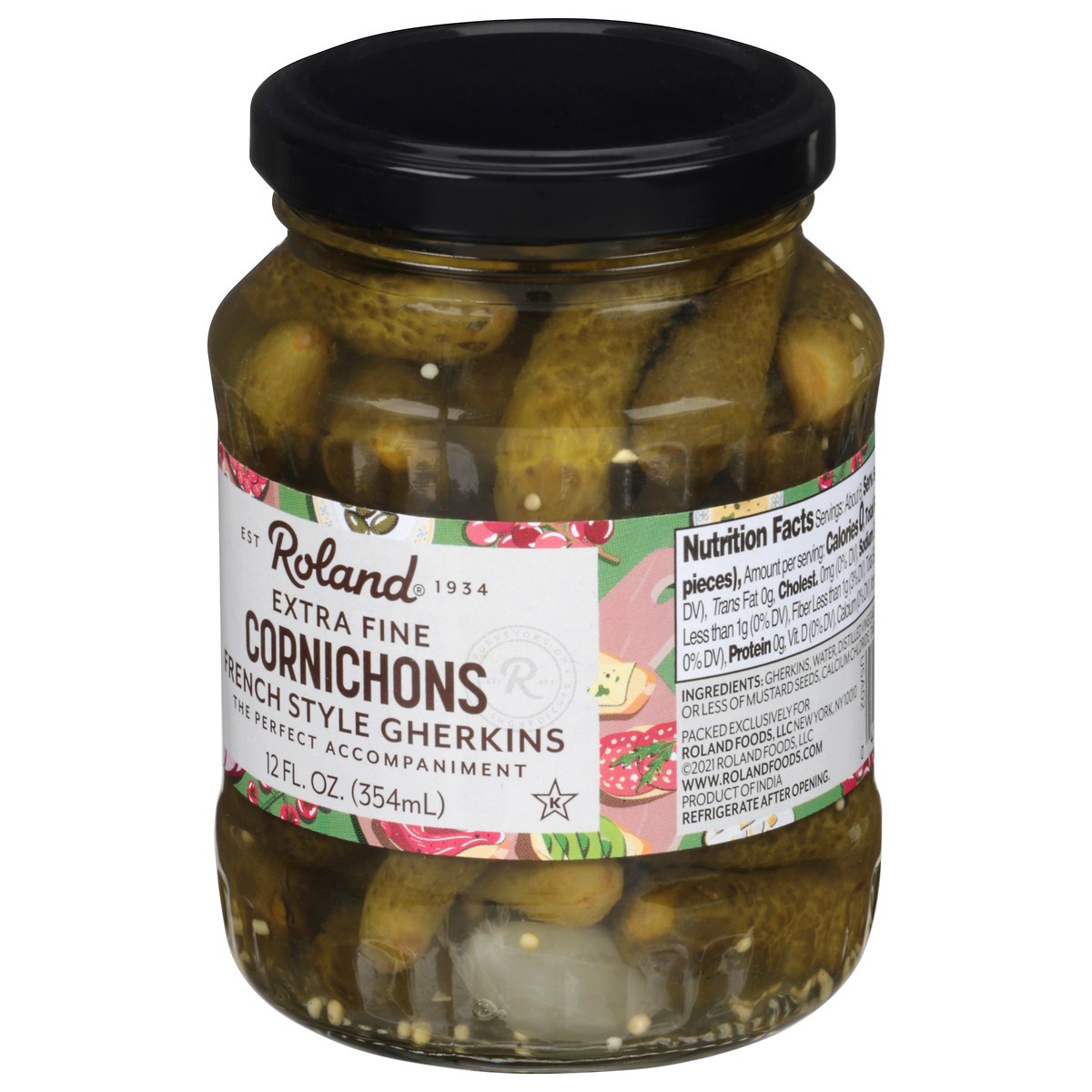 slide 11 of 11, Roland Tiny Cornichons Jar, 12 oz