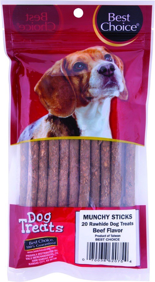 slide 1 of 1, Best Choice Beef Munchy Sticks Dog Treats, 20 ct