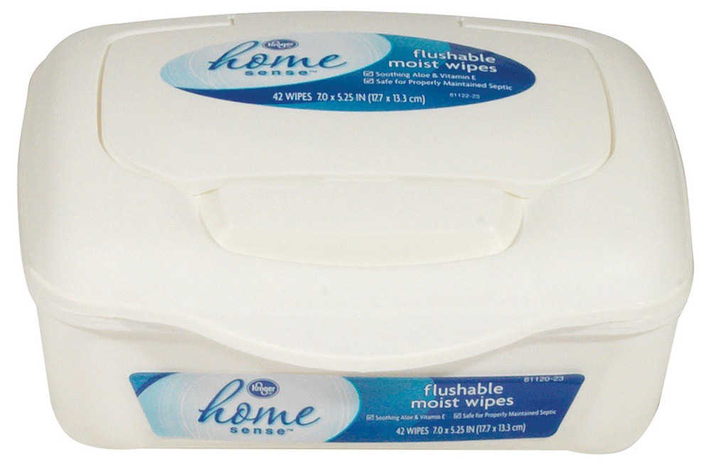 slide 1 of 1, Kroger Home Sense Moist Wipes Tub, 42 ct