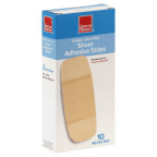 slide 1 of 1, Harris Teeter Sheer Strip Bandage - XLG, AOS, 10 ct