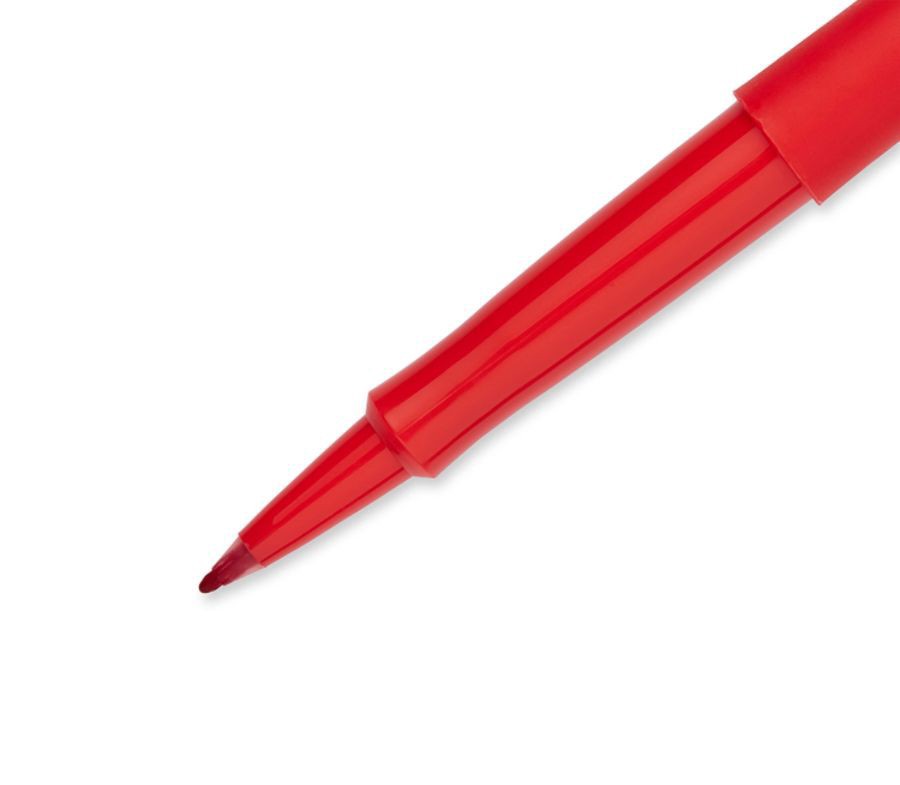 slide 10 of 10, Paper Mate Flair Porous-Point Red Pens, 4 ct; 1 mm