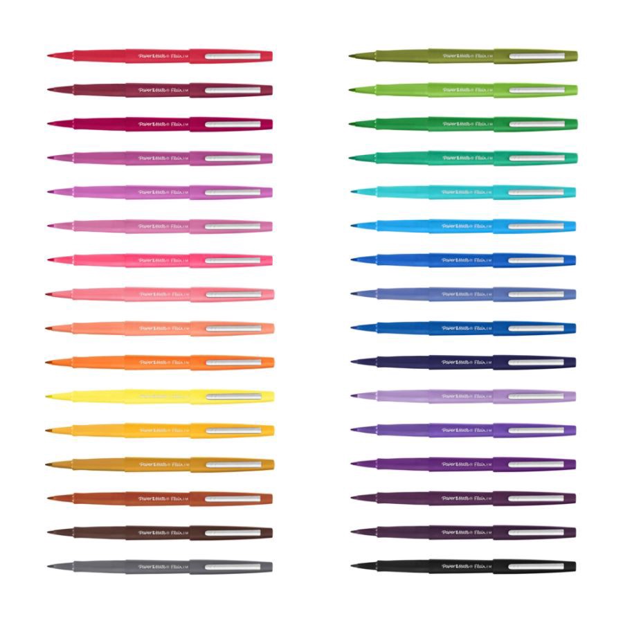 slide 6 of 10, Paper Mate Flair Porous-Point Red Pens, 4 ct; 1 mm