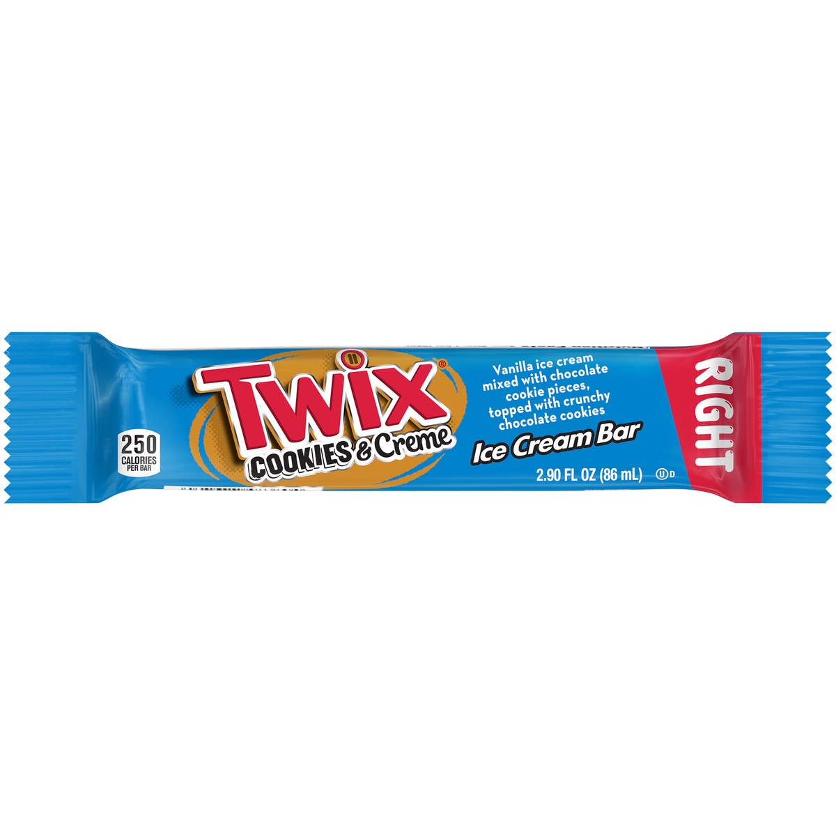 slide 1 of 4, TWIX Ice Cream Bars Cookies & Cream Chocolate Cookie Dessert Bar, 2.9 fl oz