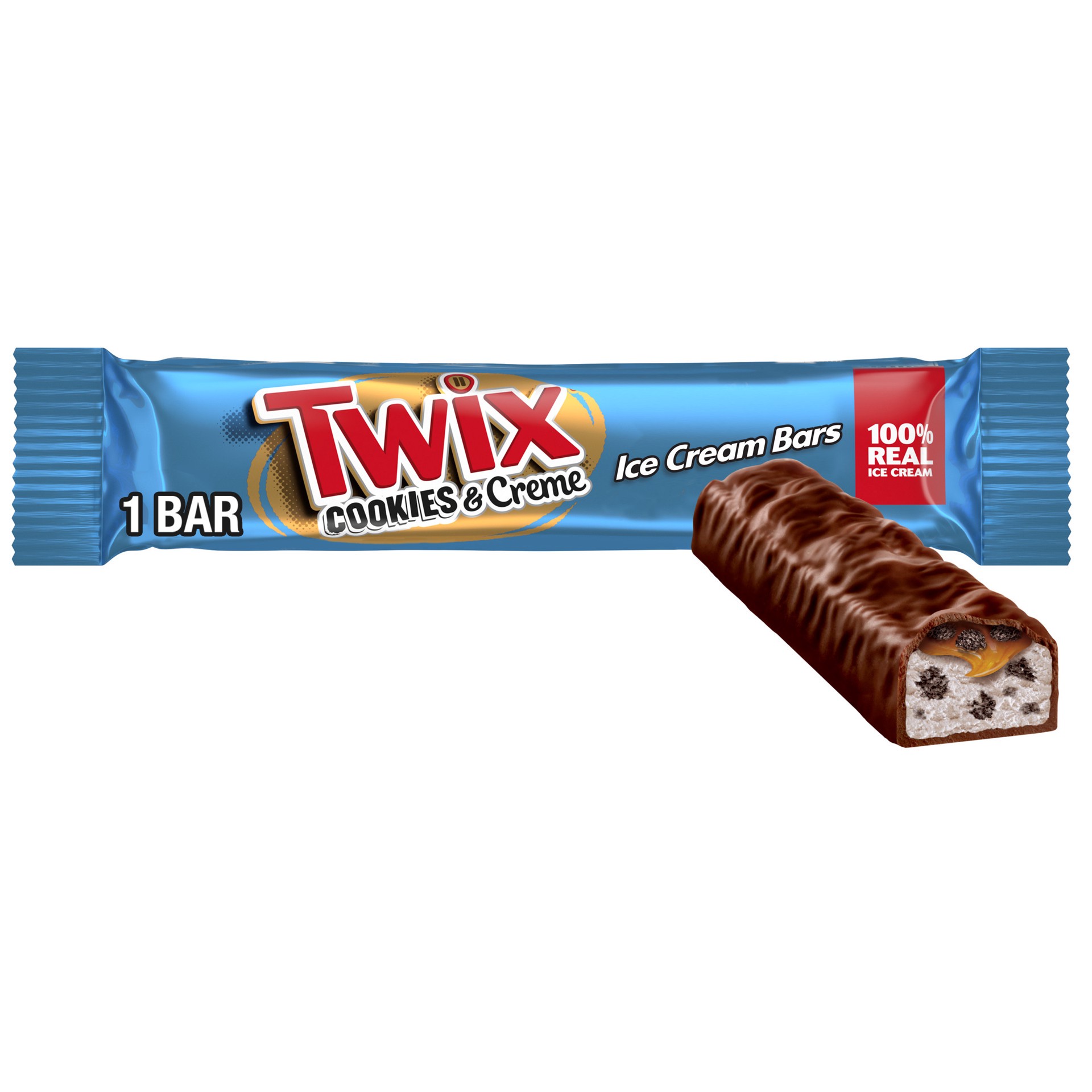 slide 1 of 4, TWIX Cookies & Cream Milk Chocolate Ice Cream Bar, 2.9 Oz, 2.9 fl oz