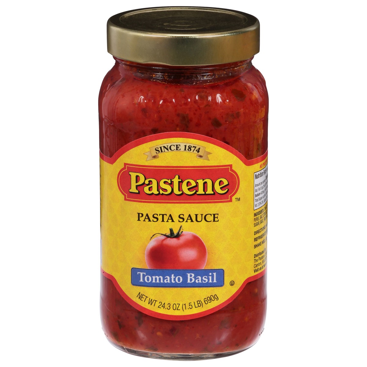 slide 1 of 9, Pastene Tomato & Basil Sauce, 24 oz