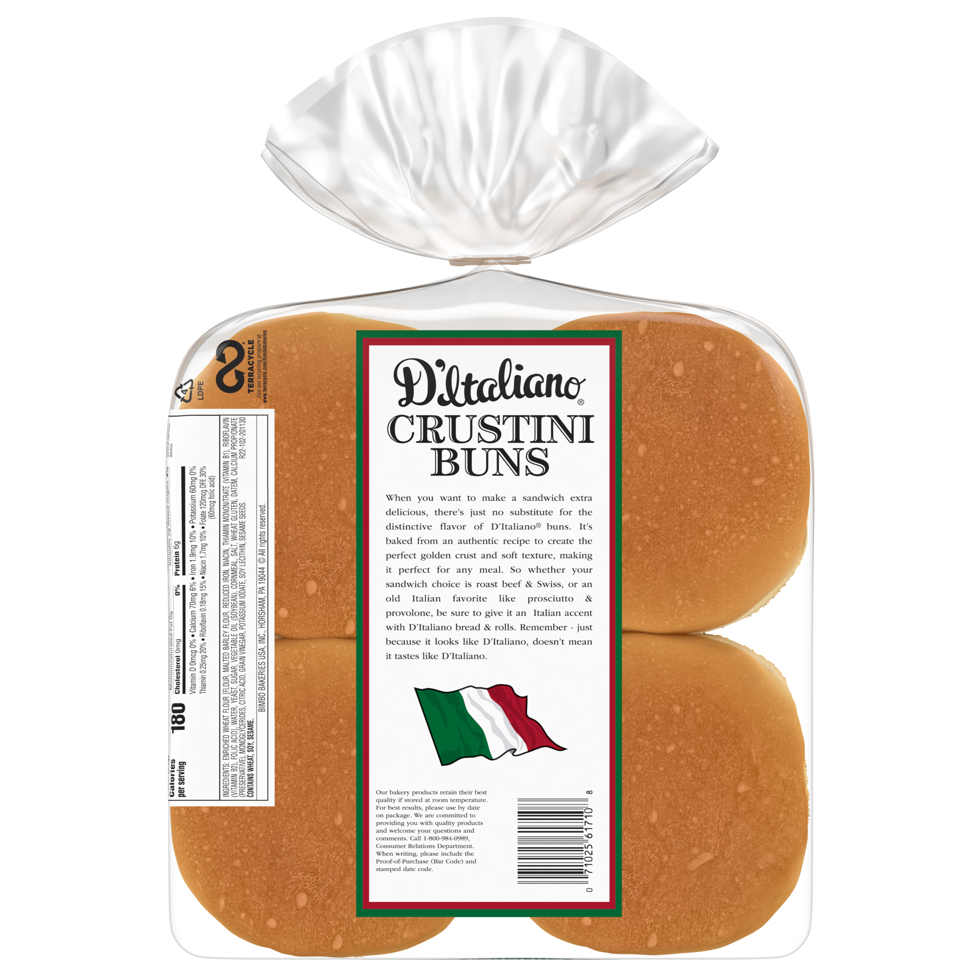 slide 5 of 5, Stroehmann's Bakeries D'Italiano Crustini Buns, 8 count, 18 oz, 8 ct; 18 oz