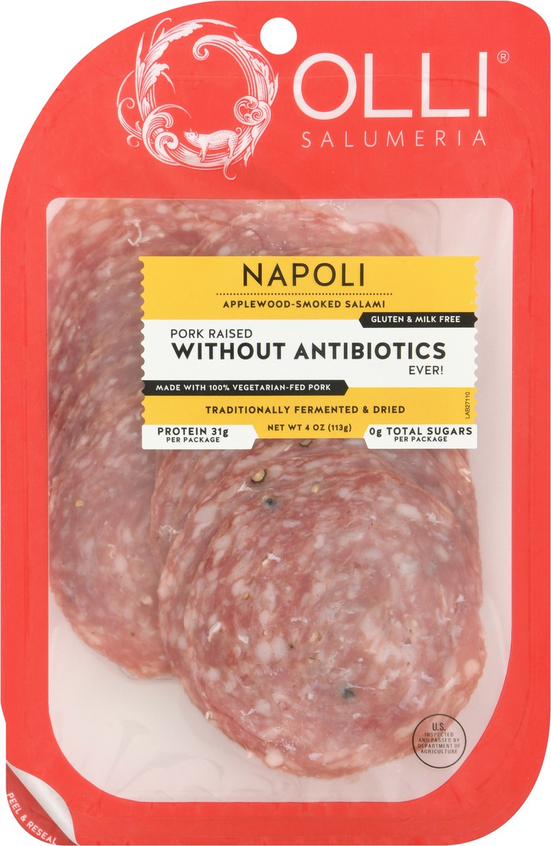 slide 9 of 9, Olli Salumeria Olli Salami Sliced Napoli Applewood Sm, 1 ct