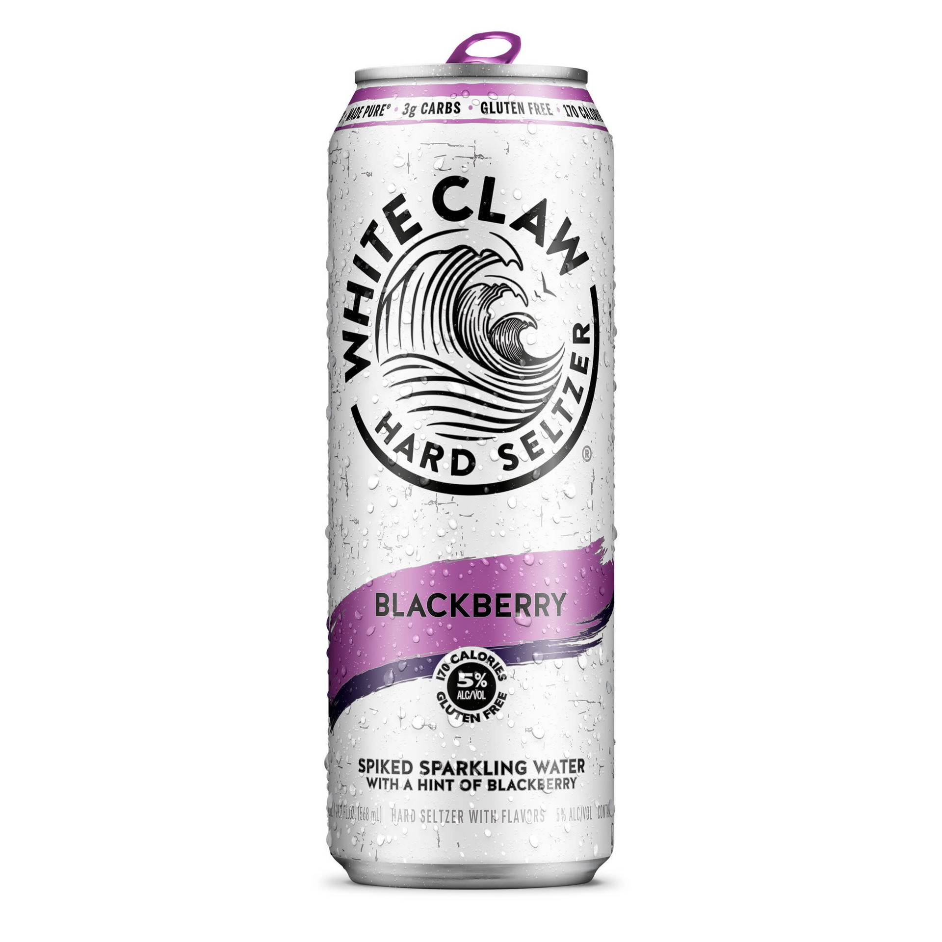 slide 1 of 4, White Claw Blackberry 19.2oz, 19 fl oz