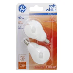 GE Soft White Ceiling Fan Bulbs
