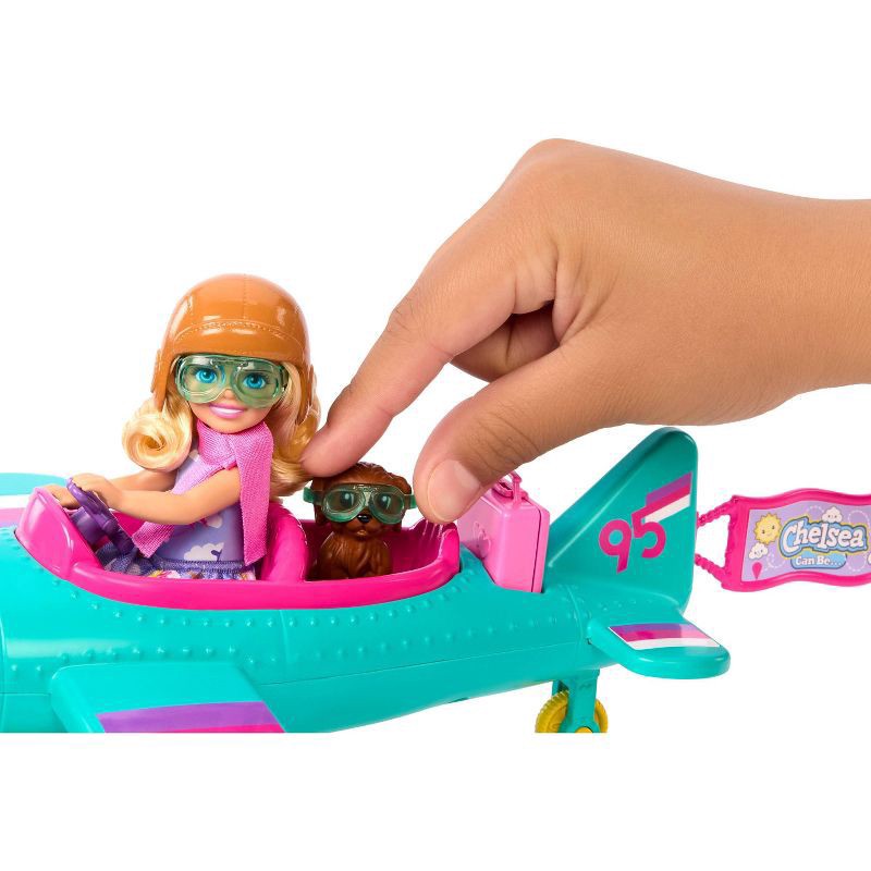 slide 2 of 6, Barbie Chelsea Can Be… Plane Doll & Playset, 2-Seater Aircraft with Spinning Propellor & 7 Accessories, 1 ct