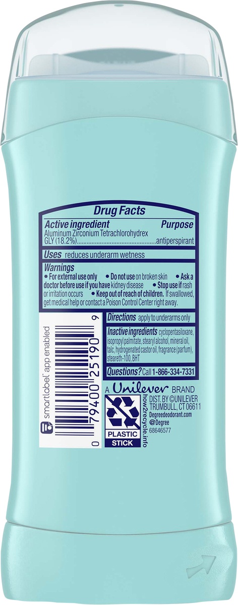 slide 4 of 5, Degree Dry Protection Shower Clean Antiperspirant & Deodorant, 2.6 oz
