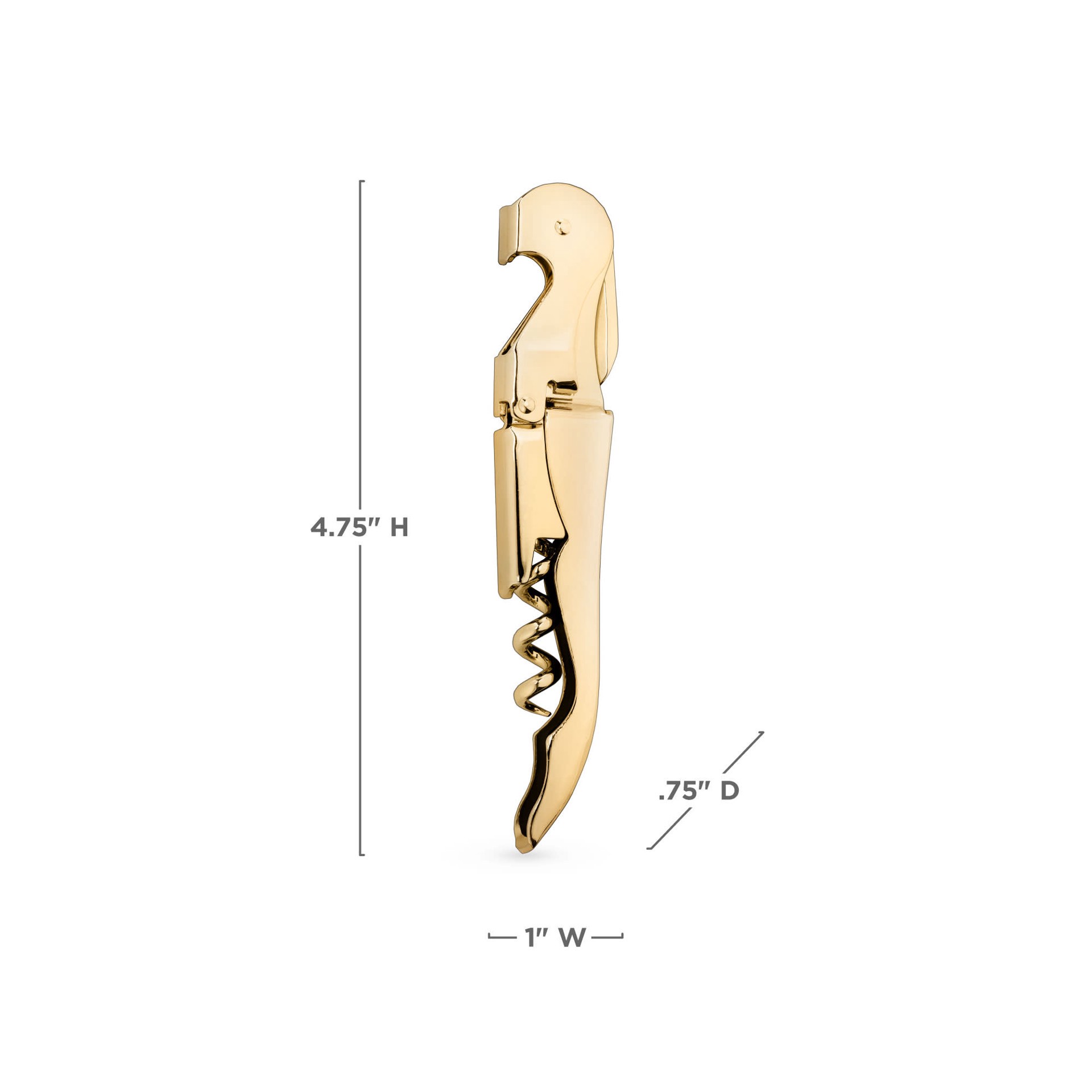 slide 4 of 5, Viski Gold Plated 24K Corkscrew 1 ea, 1 ct