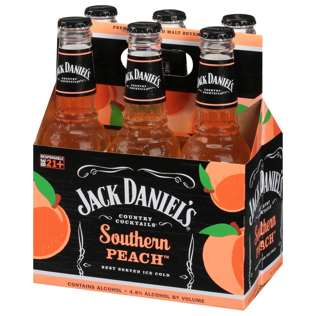 slide 7 of 9, Jack Daniel's Southern Peach Country Cocktails 6 - 10 fl oz Bottles, 6 ct; 10 oz