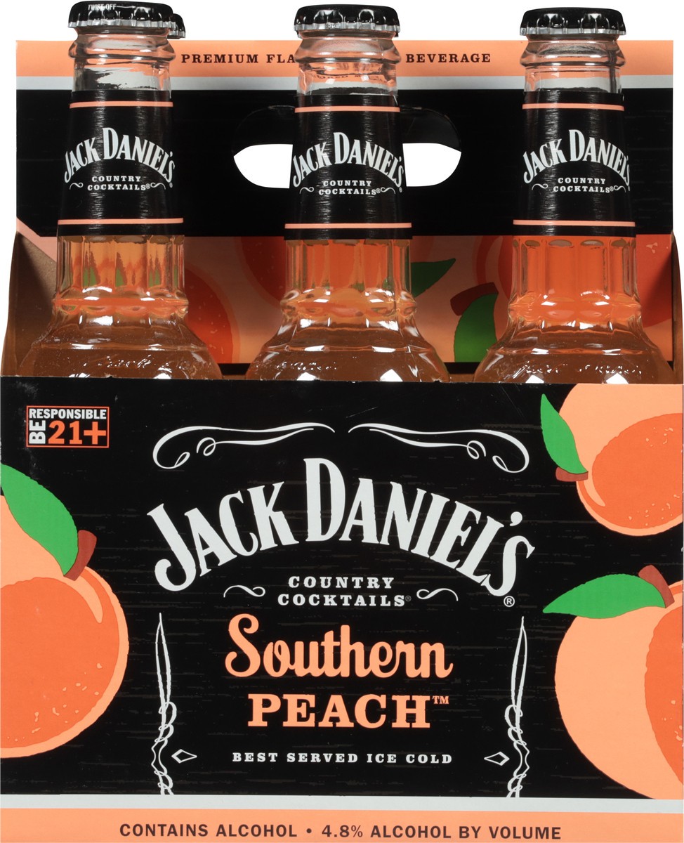 slide 8 of 9, Jack Daniel's Southern Peach Country Cocktails 6 - 10 fl oz Bottles, 6 ct; 10 oz