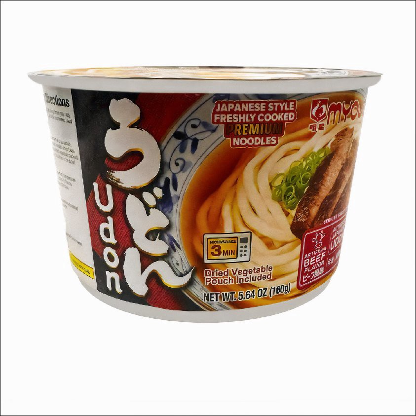 slide 1 of 1, Myojo Bowl Udon Beef, 5.64 oz