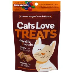 Birdie & Louie Superfood Cow-Abunga Crunch Flavor Cat Treats 3 oz
