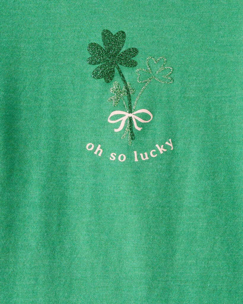 slide 2 of 3, Carter's Toddler Girl St. Patrick's Day Shamrock Long-Sleeve Graphic Tee - Green Green 2T, 1 ct