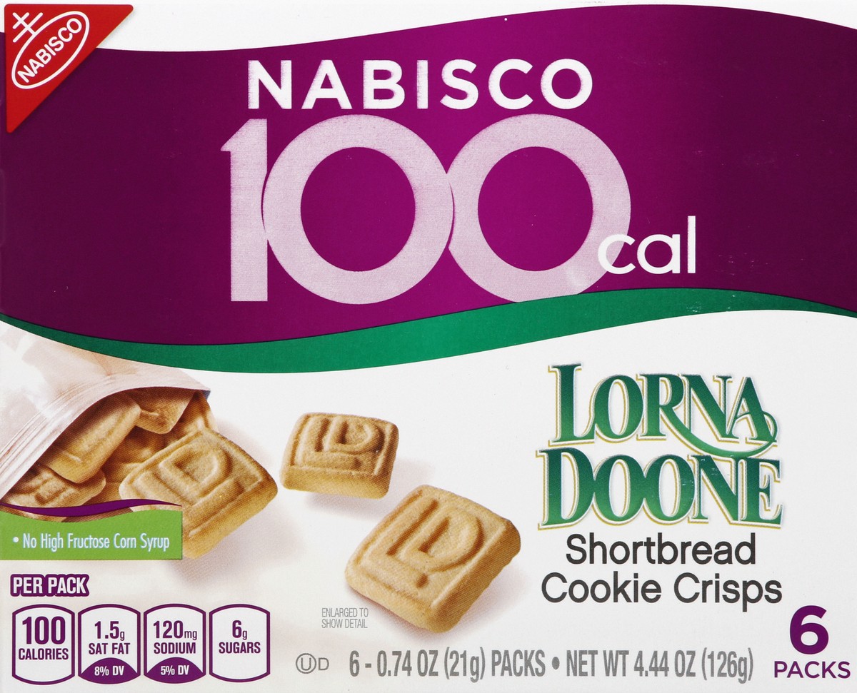 slide 3 of 4, Lorna Doone 100 Cal Shortbread Cookie Crisps Packs, 6 ct; 0.74 oz