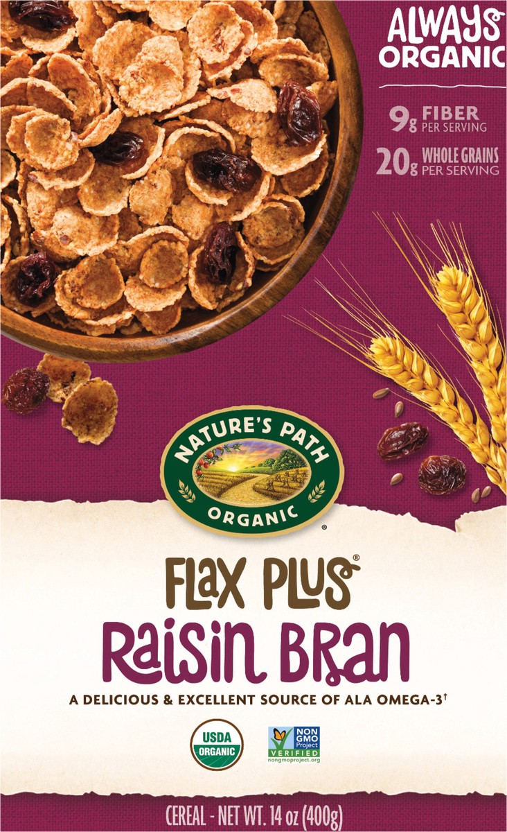 slide 3 of 3, Nature's Path Organic Nature's Path Flax Plus Raisin Bran, 14 oz