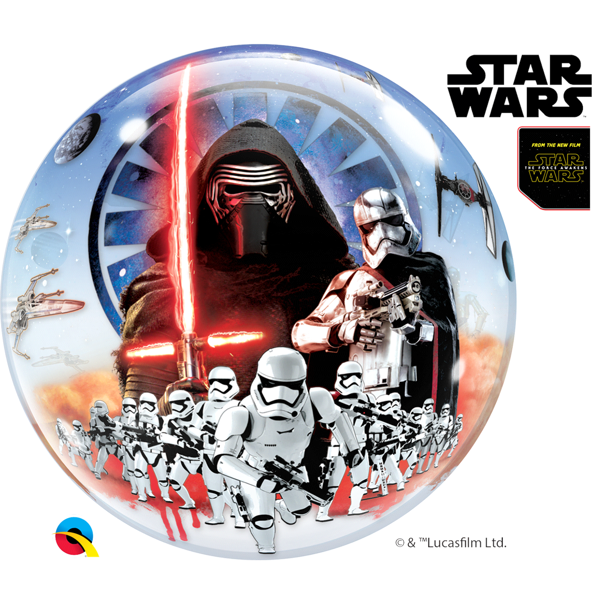 slide 2 of 2, Star Wars the Force Awakens Bubble balloon, 1 ct