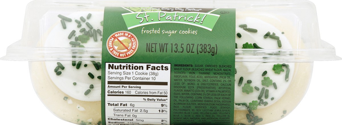 slide 3 of 4, Lofthouse St. Patrick Frosted Sugar Cookies 13.5 oz, 13.5 oz