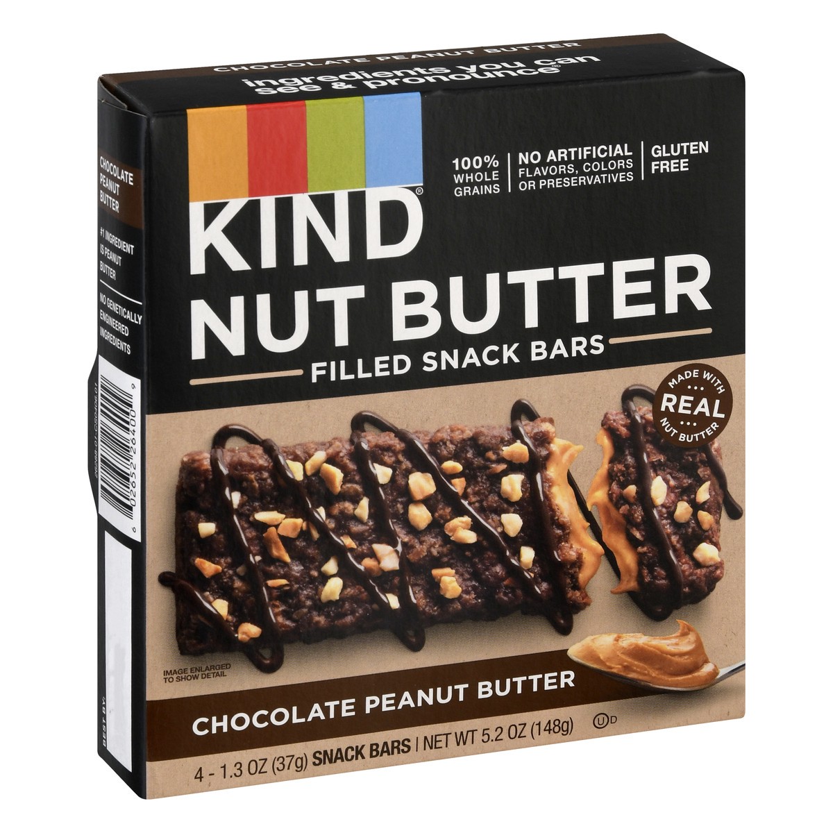 slide 4 of 9, KIND Nut Butter Filled Bars, Chocolate Peanut Butter, 4 ct
