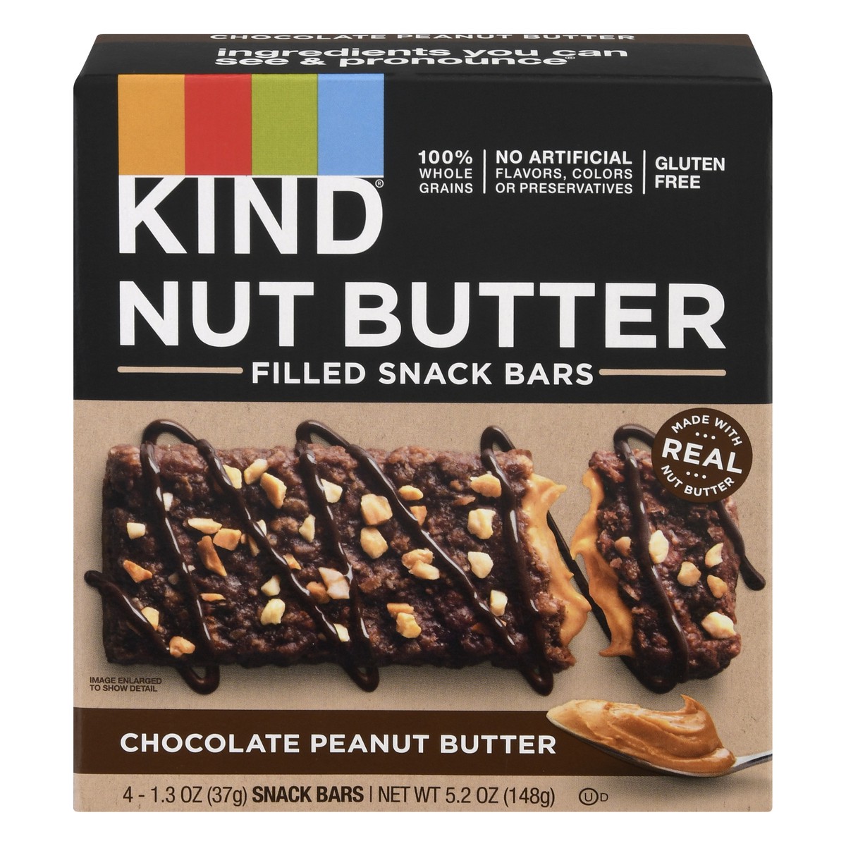slide 1 of 9, KIND Nut Butter Filled Bars, Chocolate Peanut Butter, 4 ct