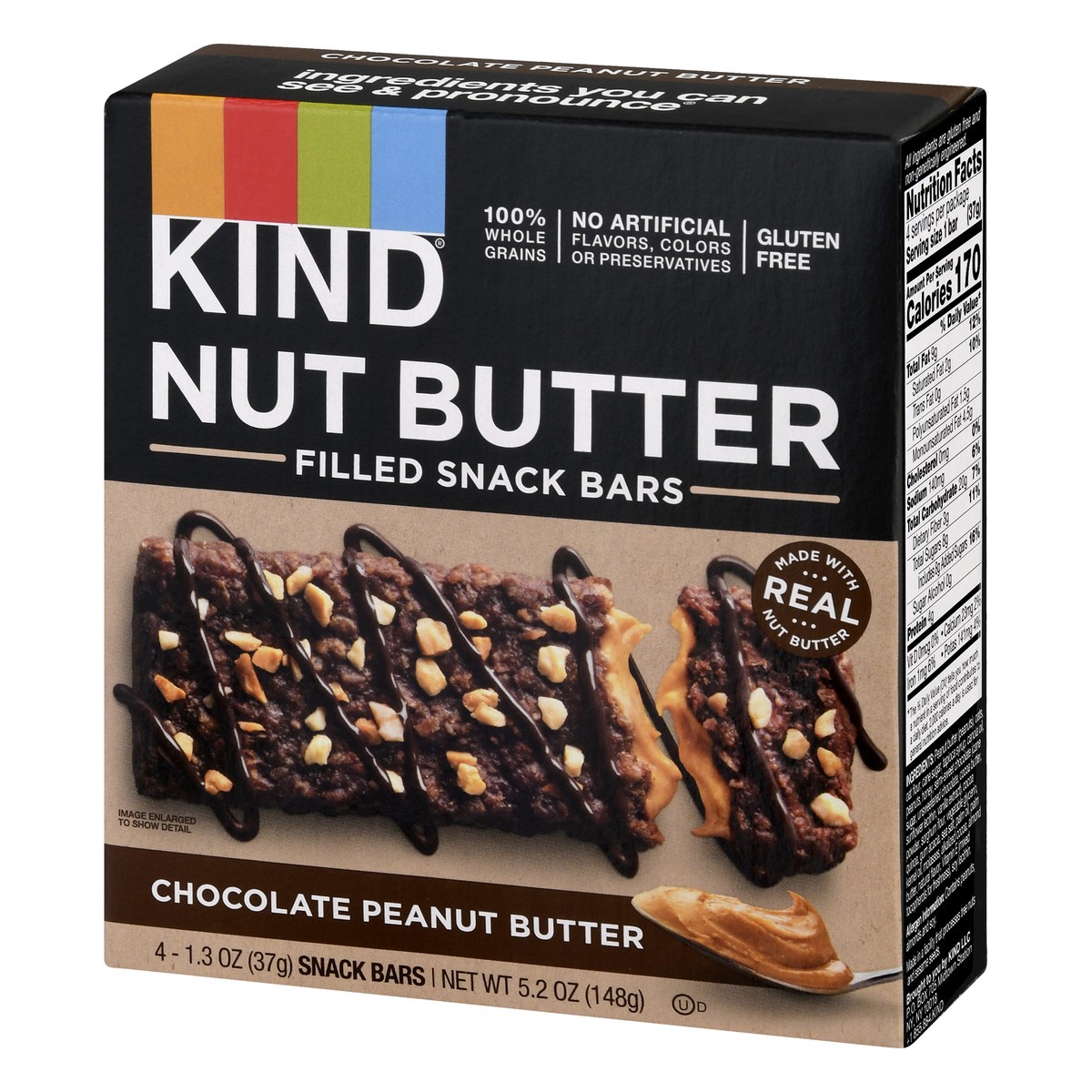 slide 5 of 9, KIND Nut Butter Filled Bars, Chocolate Peanut Butter, 4 ct