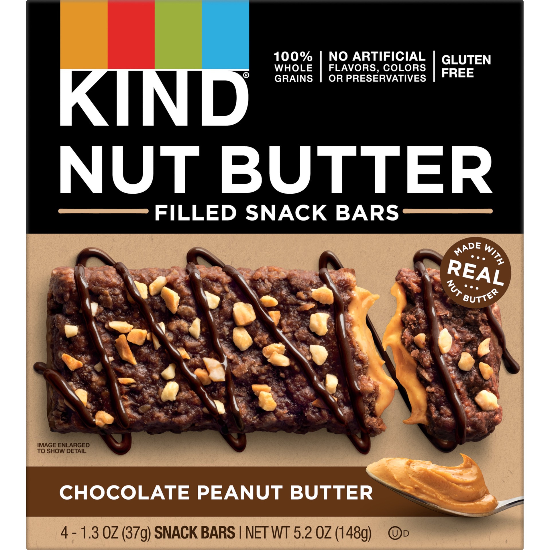 slide 1 of 3, KIND Chocolate Peanut Butter Filled Snack Bars, 4 ct; 1.3 oz