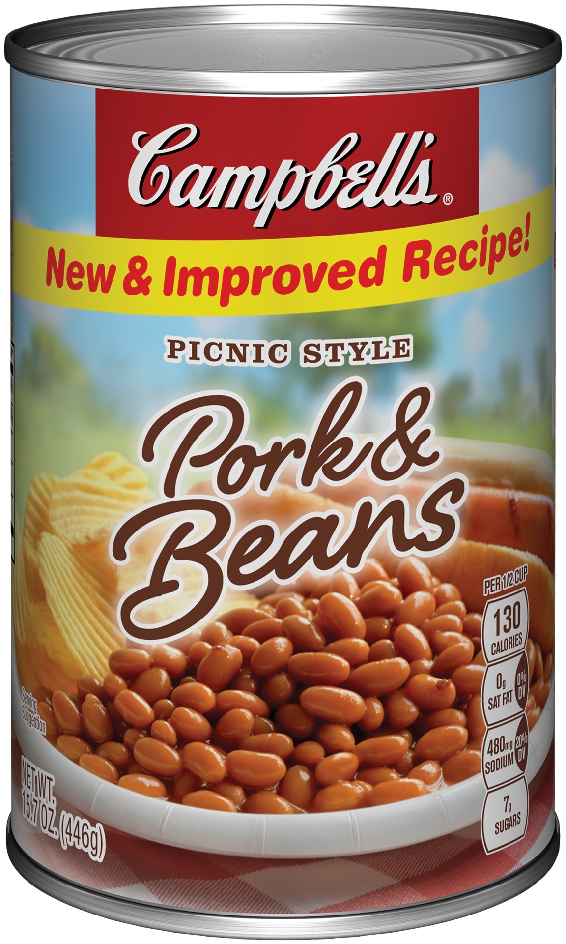 slide 1 of 1, Campbell's Picnic Style Pork & Beans, 15.7 oz